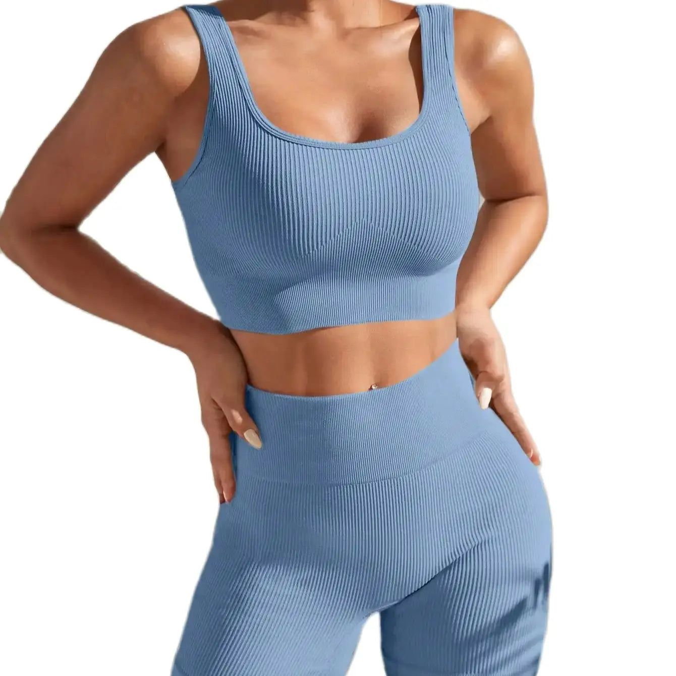 New Arrival Seamless High-Waist Yoga Fitness Set for Women