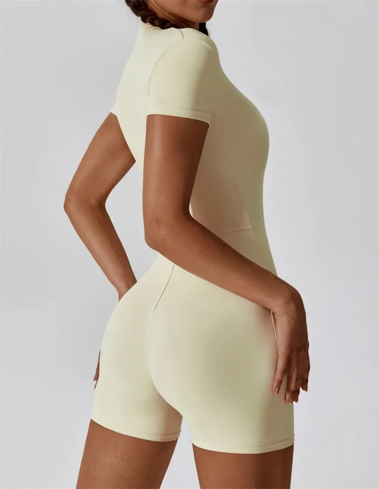 European and American nude one-piece yoga suit