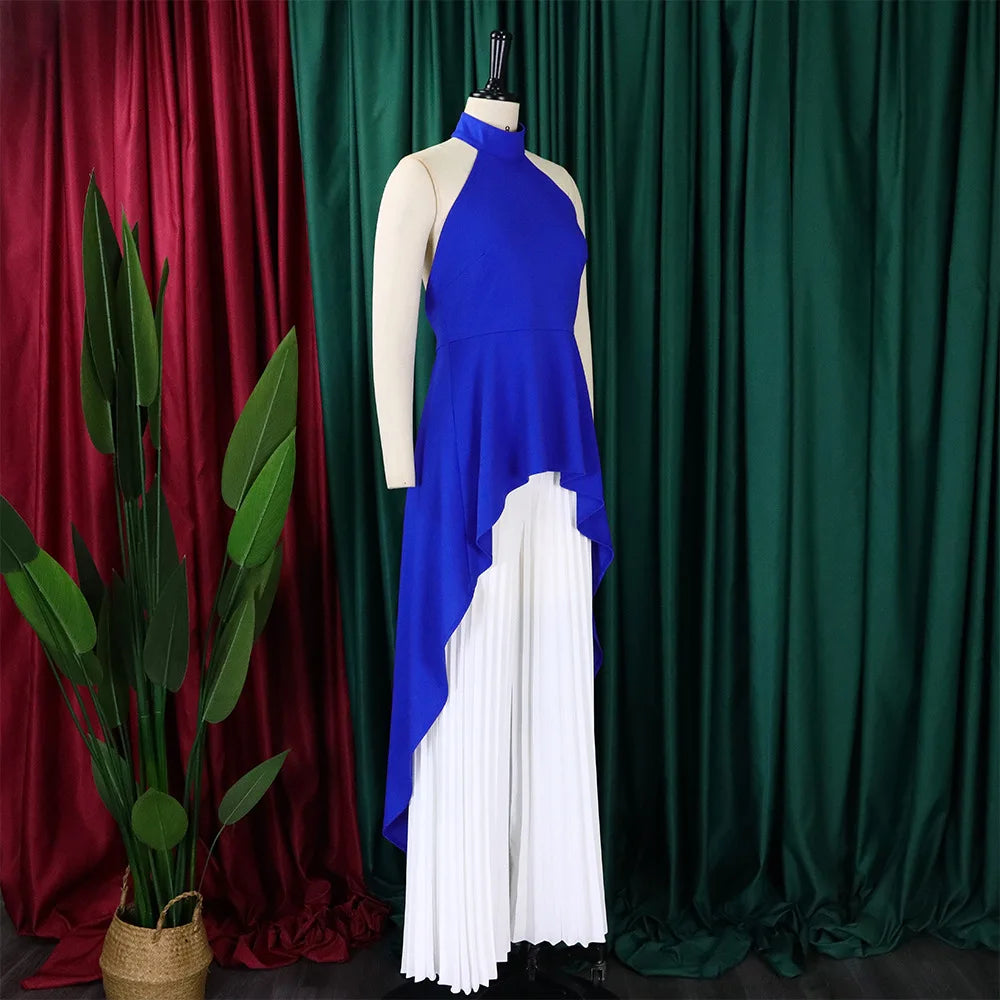 Elegant Tow Piece Set Women Outfit Backless Top