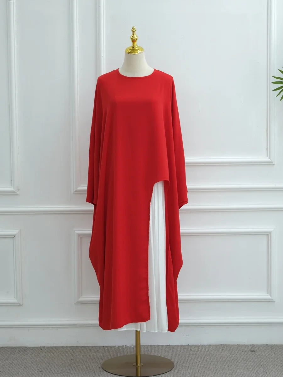 Elegant Modest Abaya – Irregular Solid Long Dress for Muslim Women