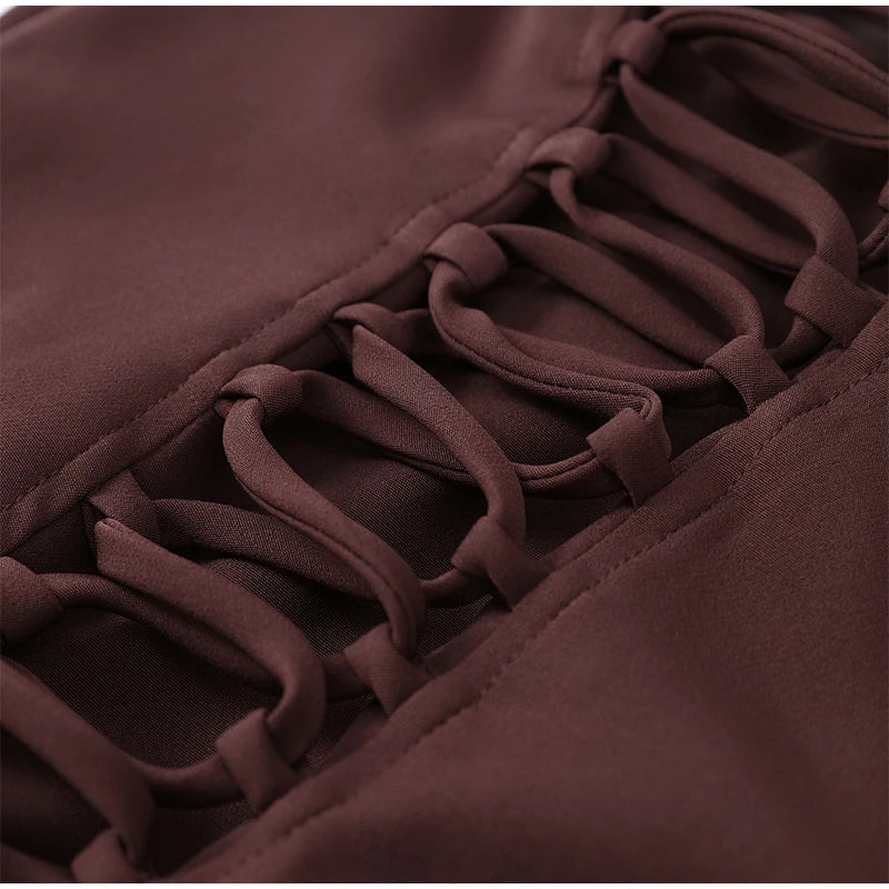 Sexy Square-Neck Halter Mini Dress – 2026 Summer Party Essential