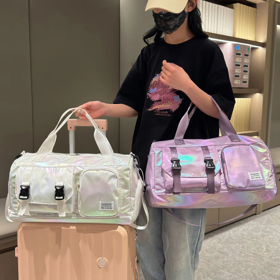 Large Capacity Women’s Nylon Travel Duffel Bag