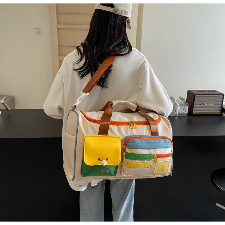 Travel Bag, Duffel Bag Cosmetics Bag, Professional Fitness Bag for Women