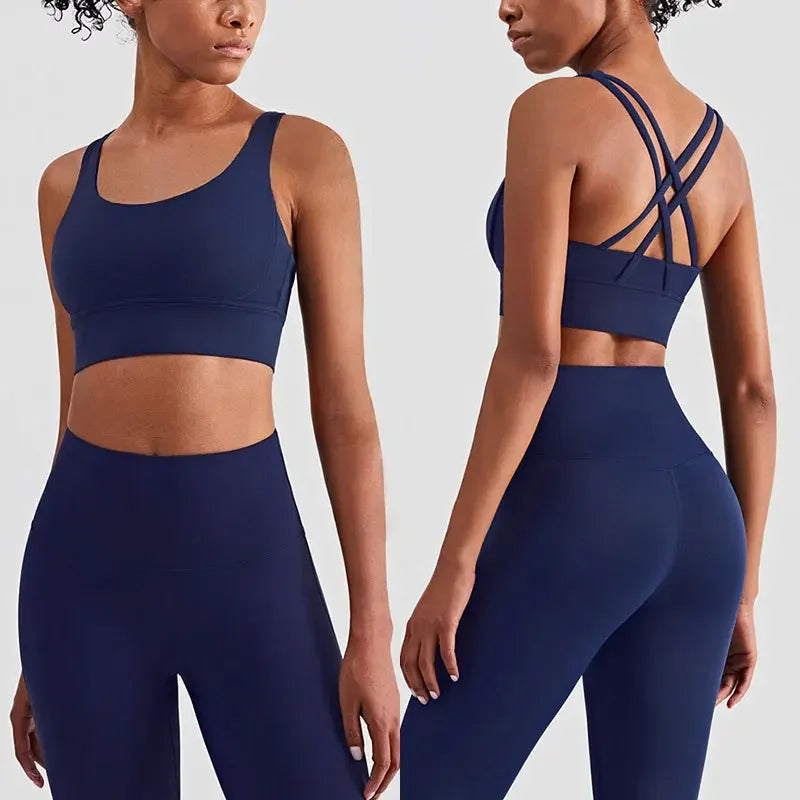 2 Piece Yoga Clothes Women's Tracksuit Athletic Wear Pilates Fitness Suit