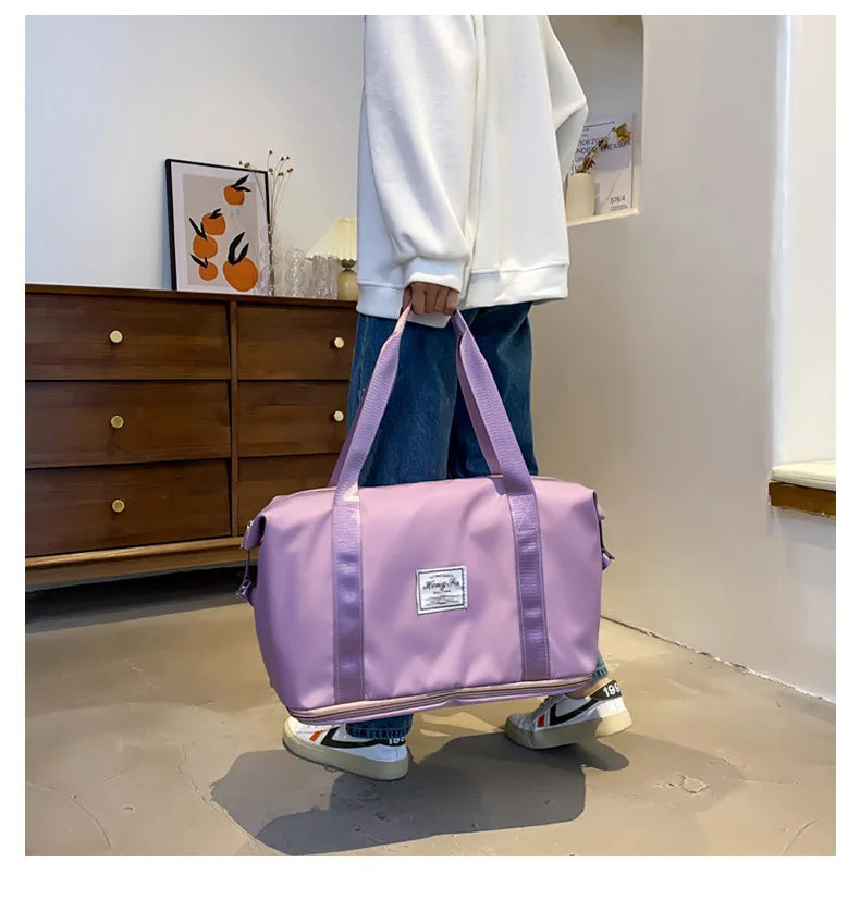 Travel Duffle Bag Nylon Waterproof Sports Gym Tote Bags for Women