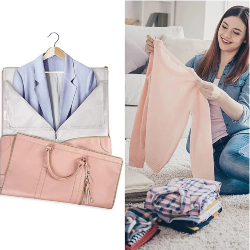 Foldable Suitbag Waterproof Clothes Totes Large Capacity Travel Duffle Bags Women