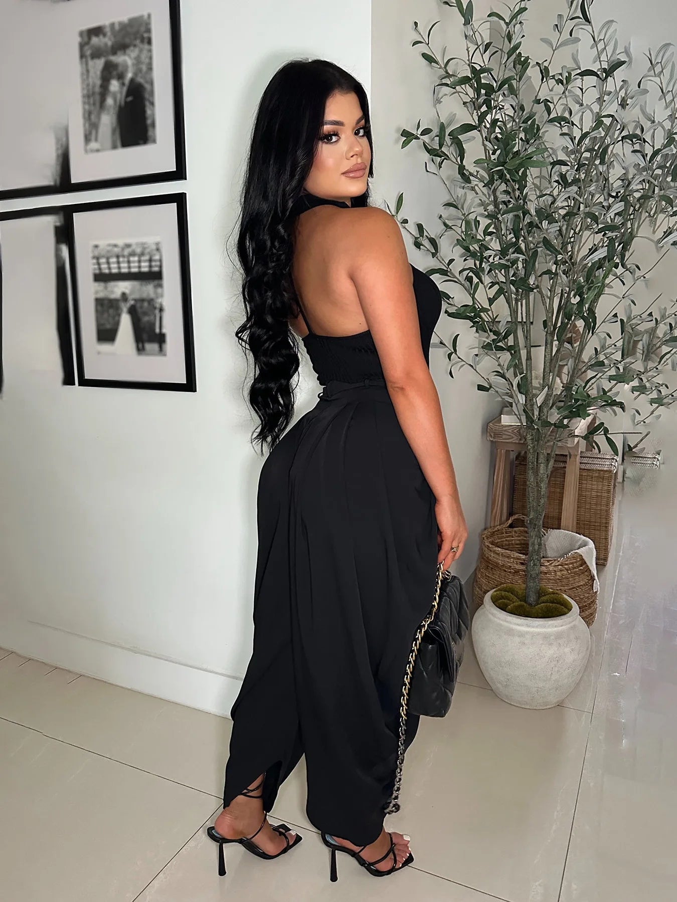 Loose Flower Bud Pants Women High Waist Long Pants