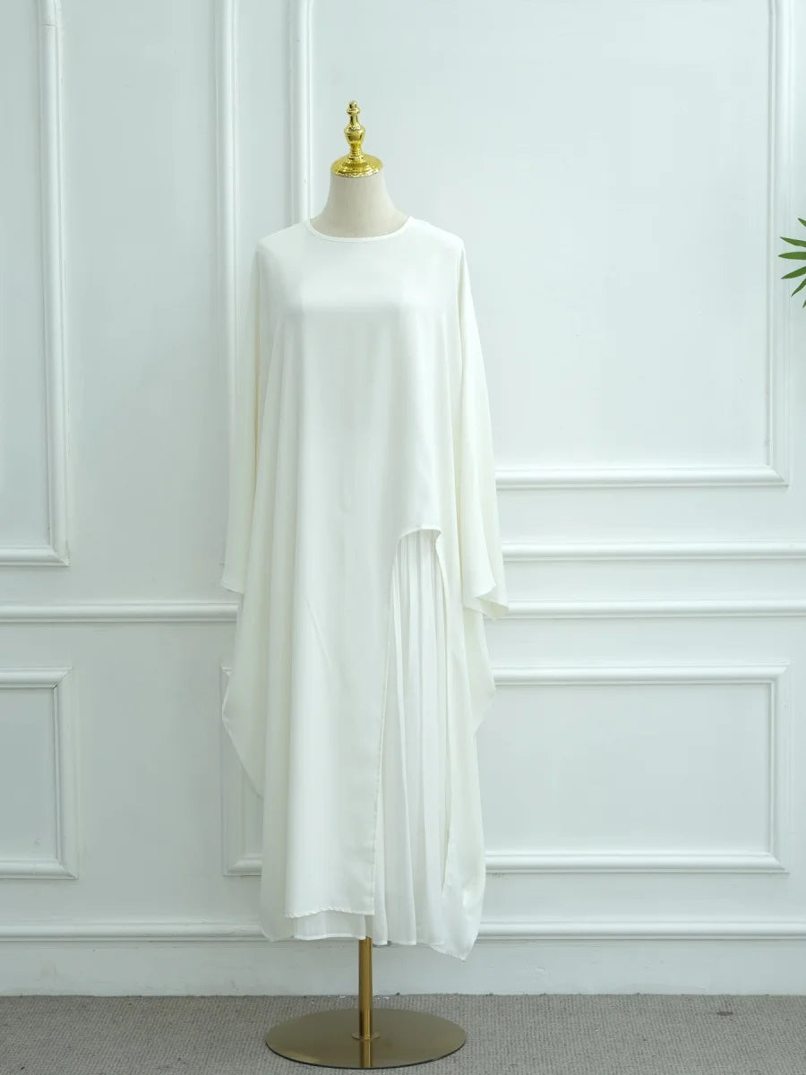 Elegant Modest Abaya – Irregular Solid Long Dress for Muslim Women
