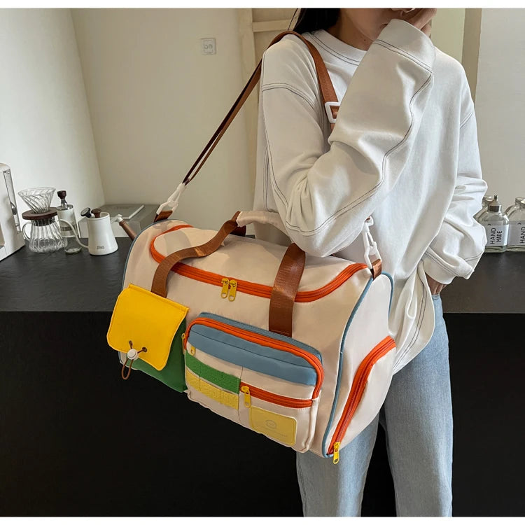 Travel Bag, Duffel Bag Cosmetics Bag, Professional Fitness Bag for Women