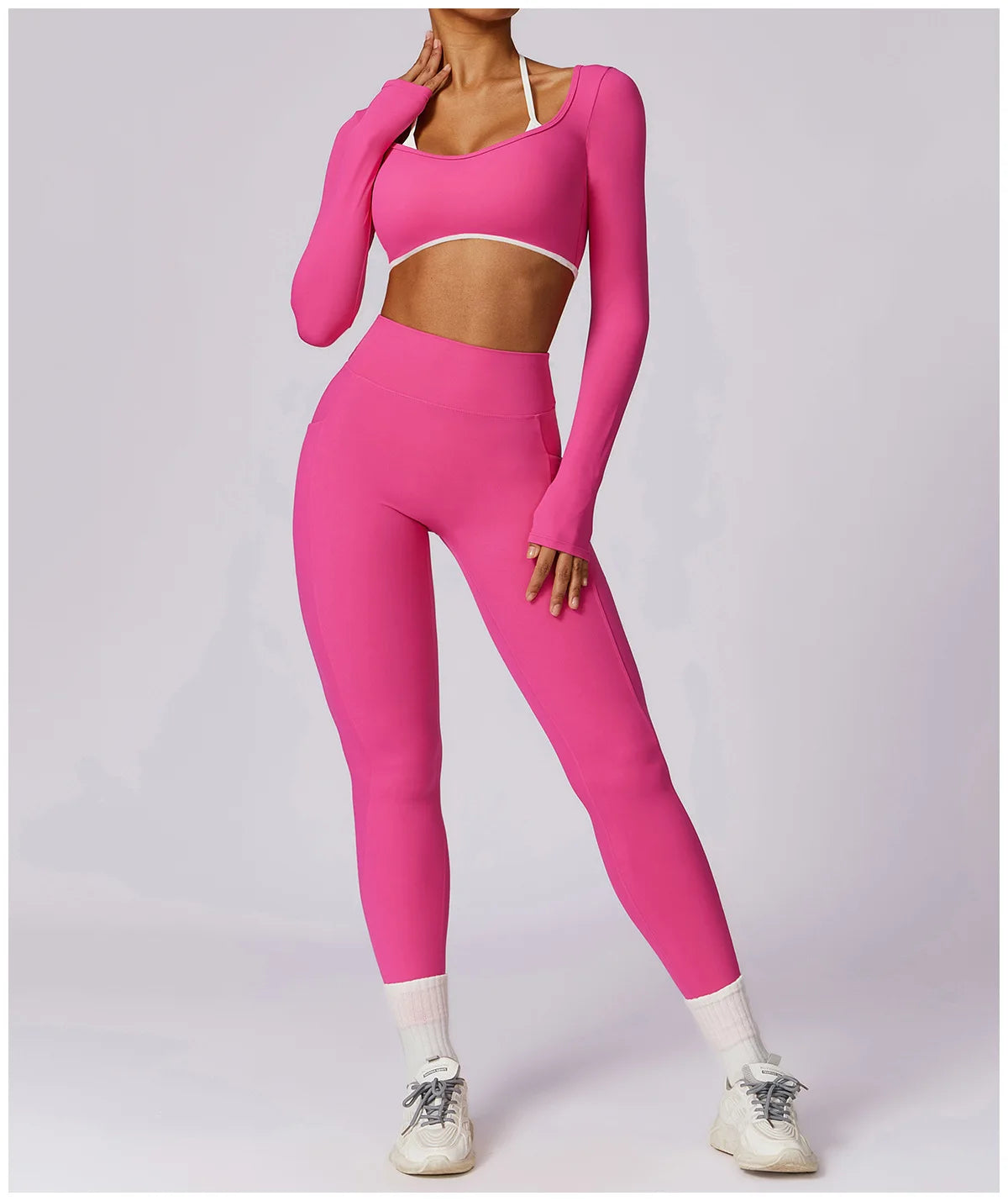 Yoga Set 2PCS Women Sportswear Push Up Workout Clothes