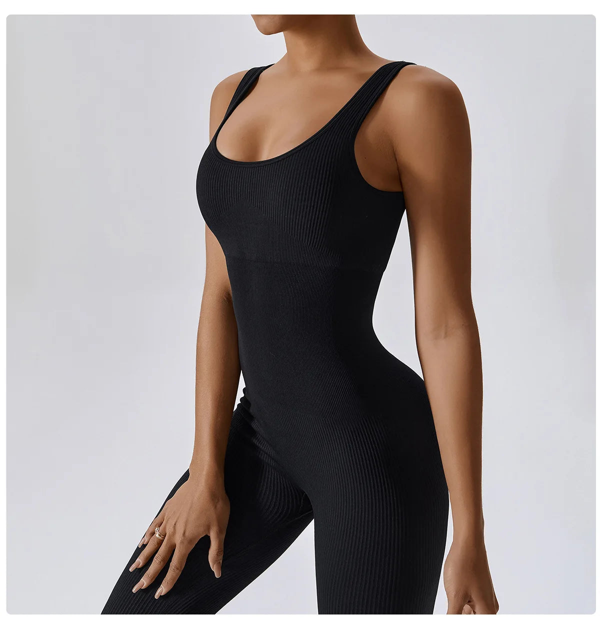 Spring Seamless One-Piece Yoga Suit Dance Belly Tightening Fitness Workout Set