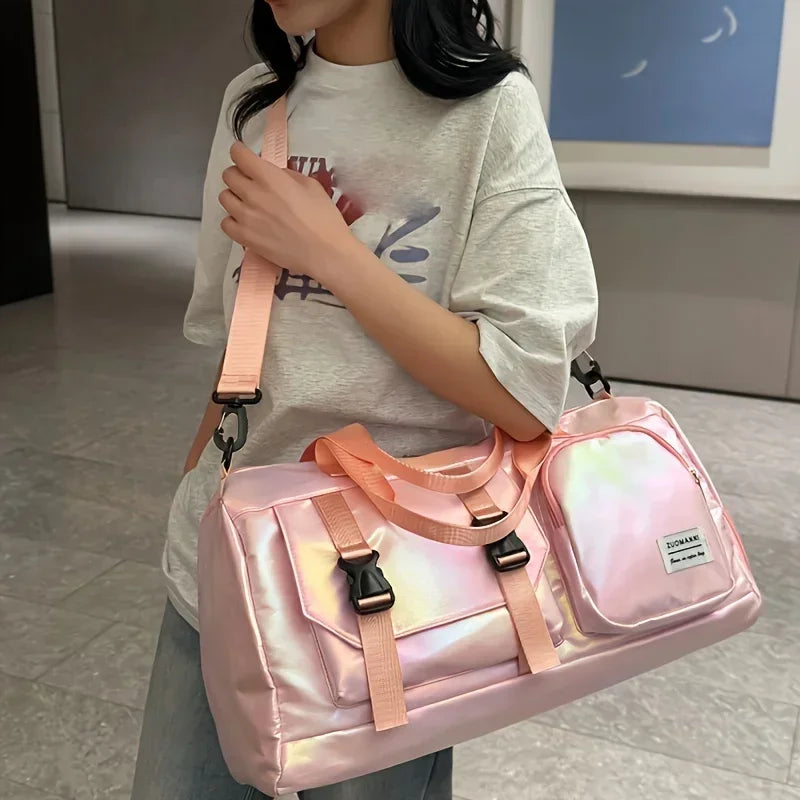 Large Capacity Women’s Nylon Travel Duffel Bag