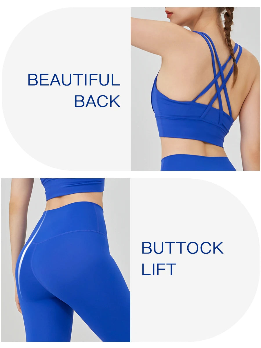 2 Piece Yoga Clothes Women's Tracksuit Athletic Wear Pilates Fitness Suit