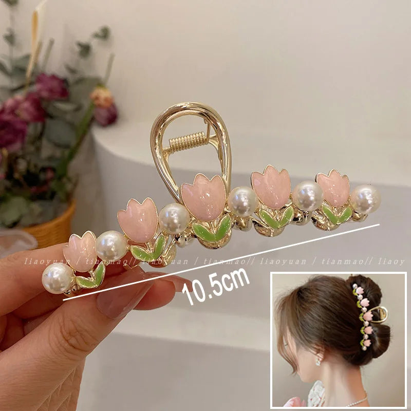 New Sweet Flower Durian Hair Claw Clip