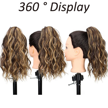 Water Wave Curly Claw Clip-in Ponytail Hair Extension