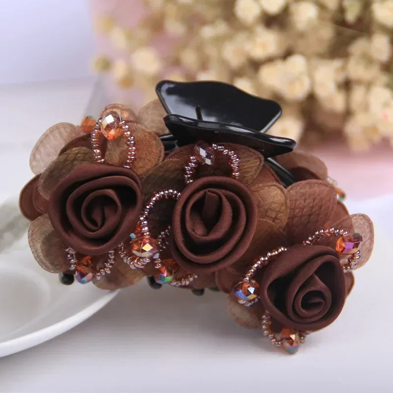 Women Hair Flowers  Claw Clips