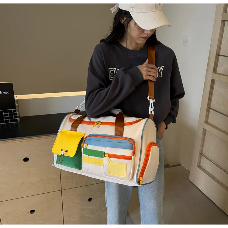 Travel Bag, Duffel Bag Cosmetics Bag, Professional Fitness Bag for Women