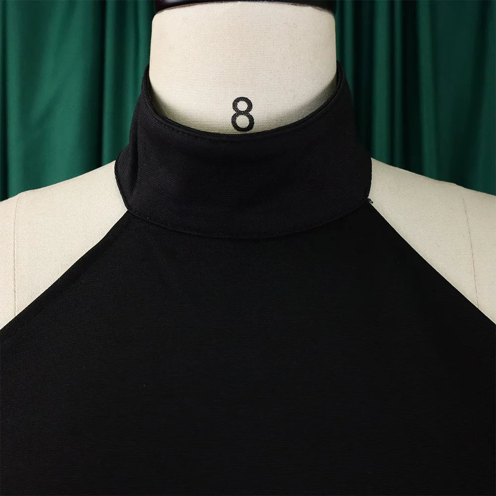 Elegant Tow Piece Set Women Outfit Backless Top