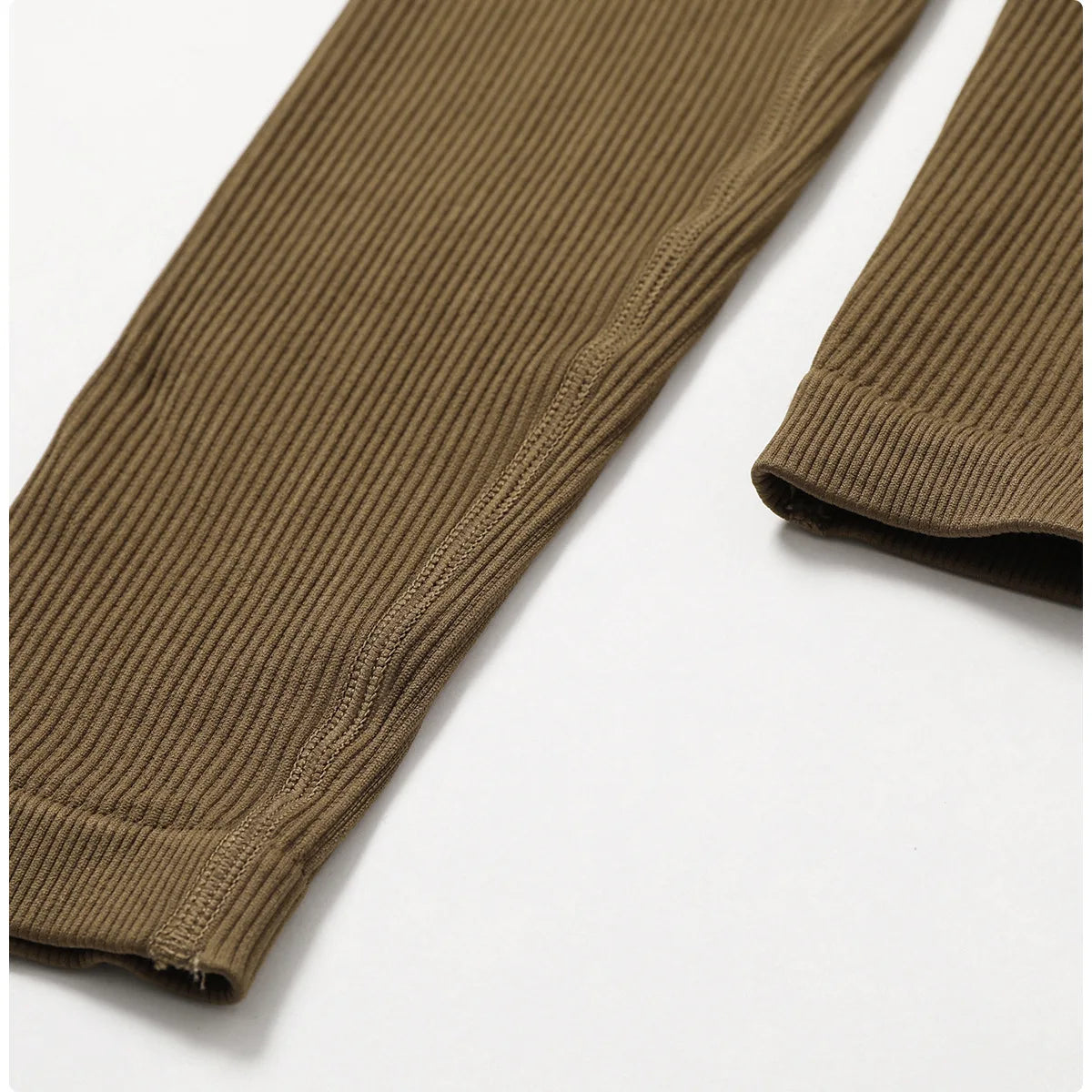 Spring Seamless One-Piece Yoga Suit Dance Belly Tightening Fitness Workout Set