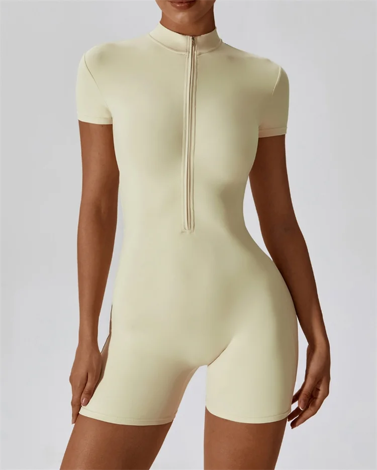 European and American nude one-piece yoga suit
