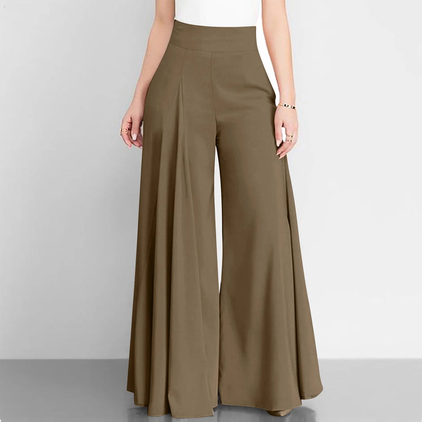 Fashion High Waist Wide Leg Pants For Women Elegant Casual Office
