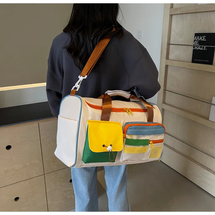 Travel Bag, Duffel Bag Cosmetics Bag, Professional Fitness Bag for Women