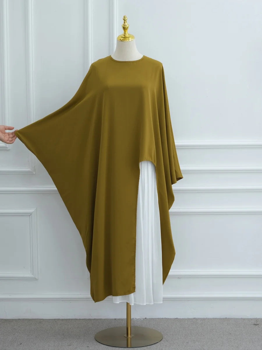 Elegant Modest Abaya – Irregular Solid Long Dress for Muslim Women