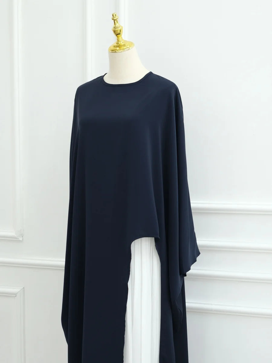 Elegant Modest Abaya – Irregular Solid Long Dress for Muslim Women