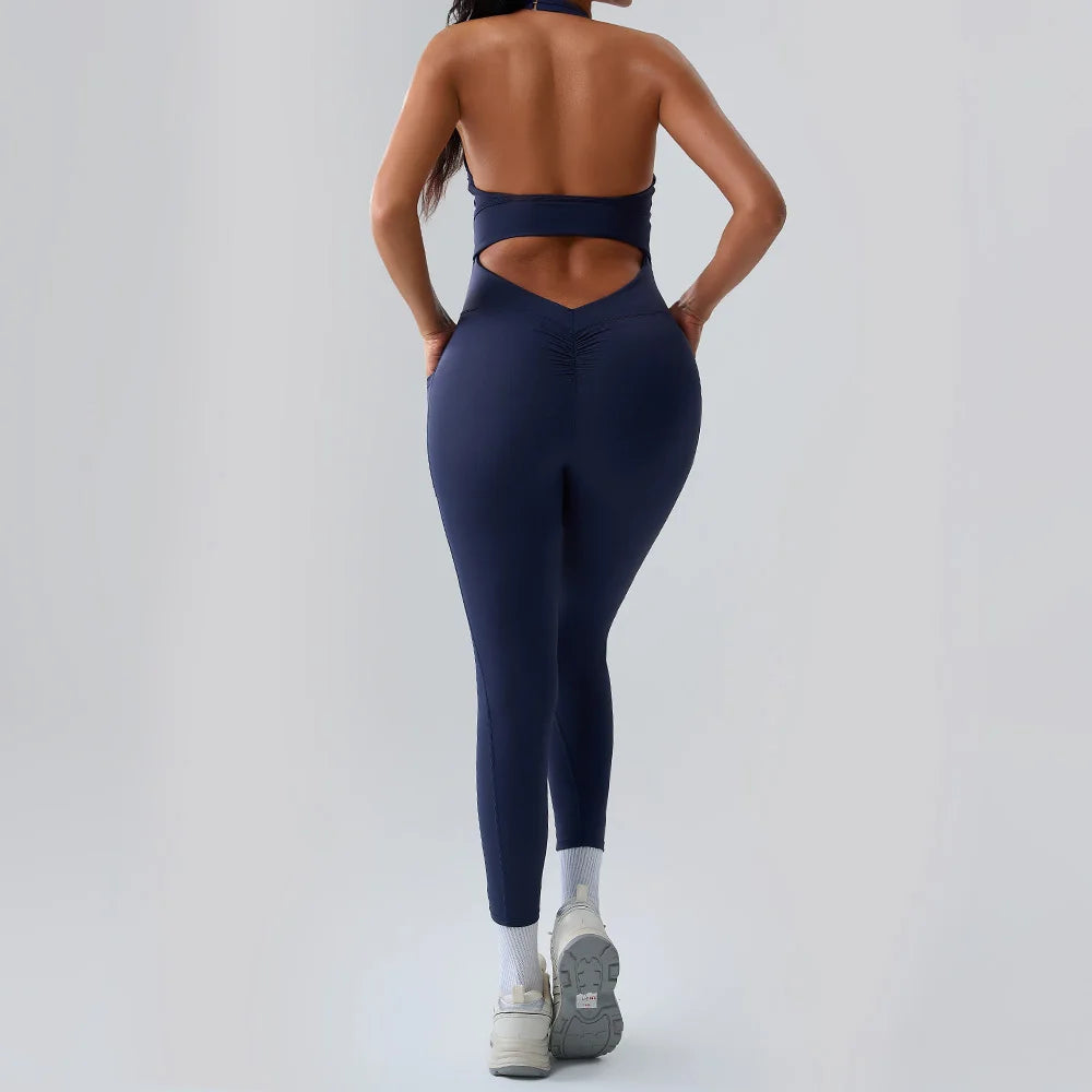Jumpsuit Gym Set Women Training Yoga Suit Sportswear