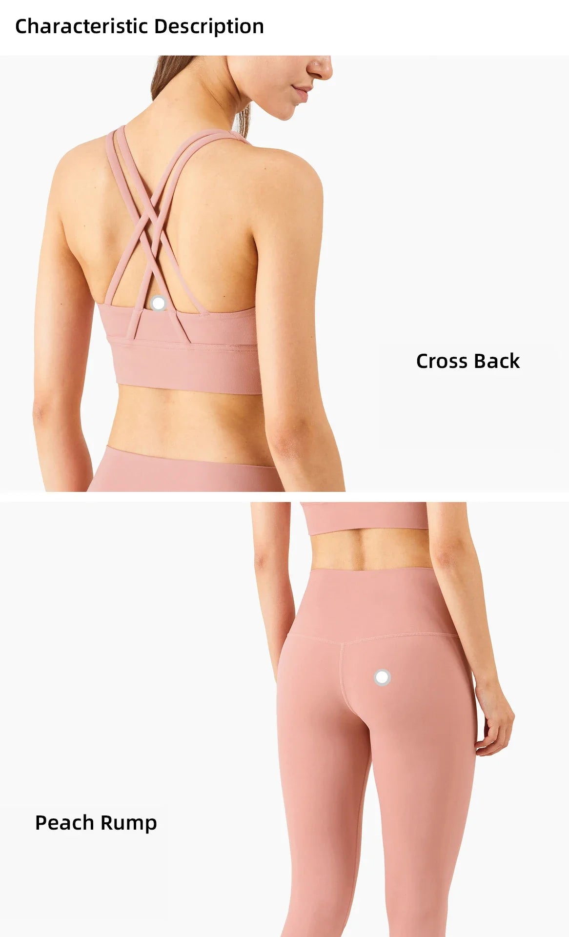 Summer New 2-Piece Yoga Set – Cross Back Sports Bra &amp; High-Waist Leggings