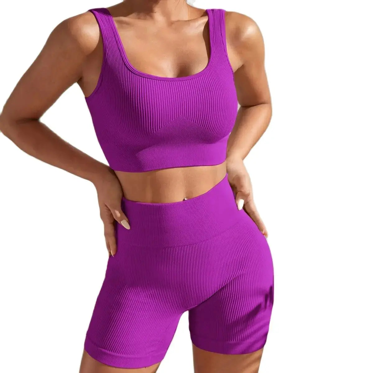 New Arrival Seamless High-Waist Yoga Fitness Set for Women