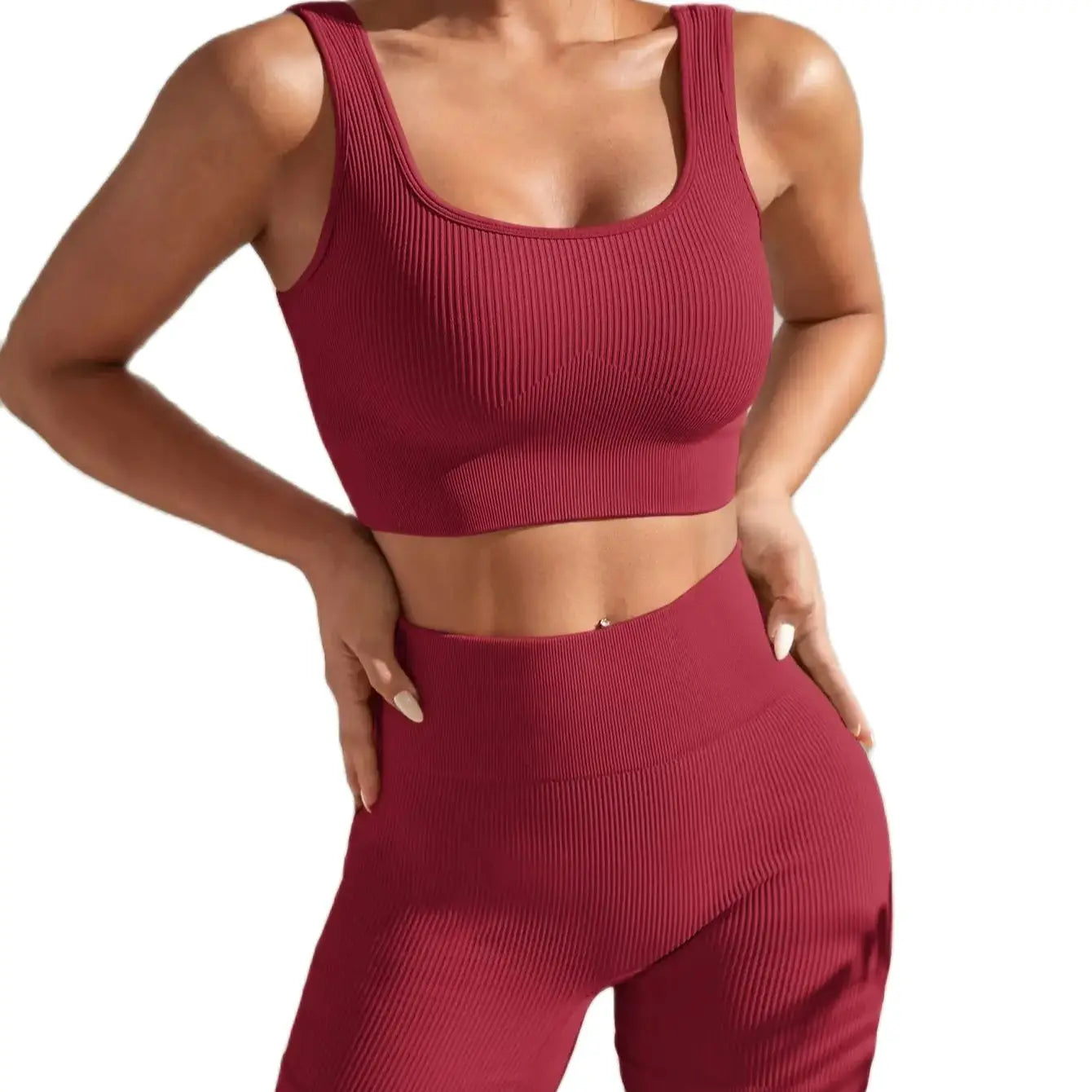 New Arrival Seamless High-Waist Yoga Fitness Set for Women