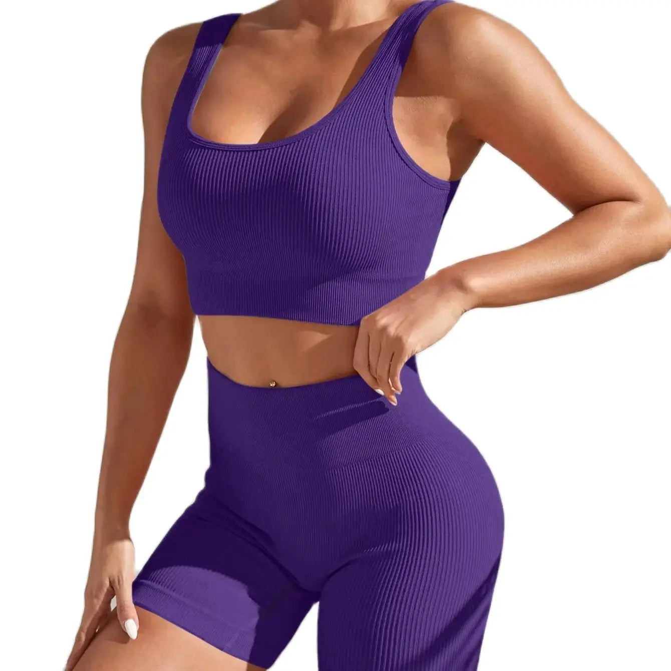New Arrival Seamless High-Waist Yoga Fitness Set for Women