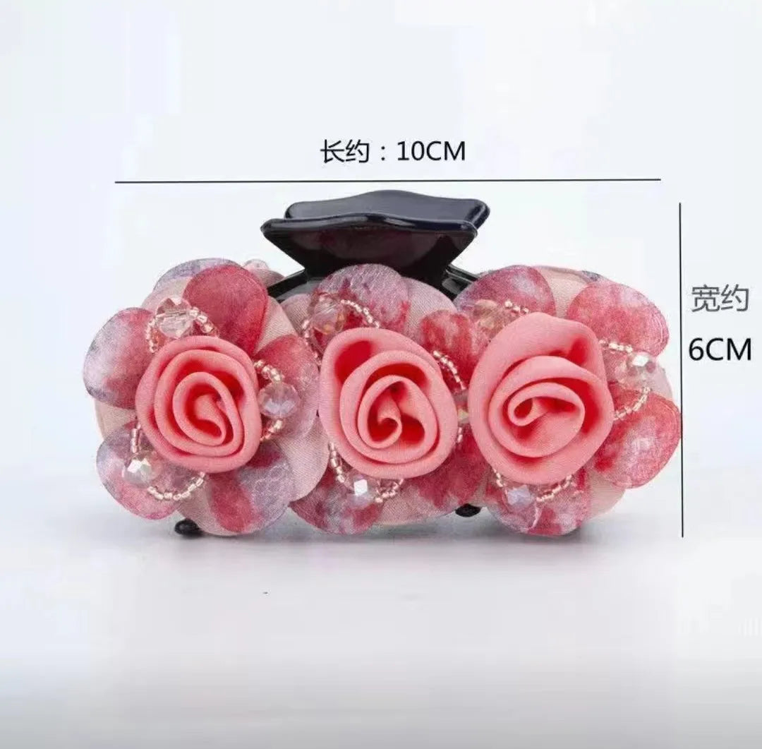 Women Hair Flowers  Claw Clips