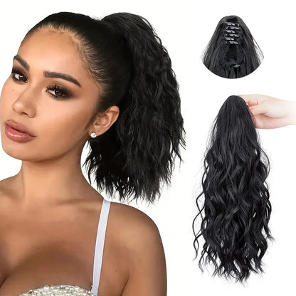 Water Wave Curly Claw Clip-in Ponytail Hair Extension
