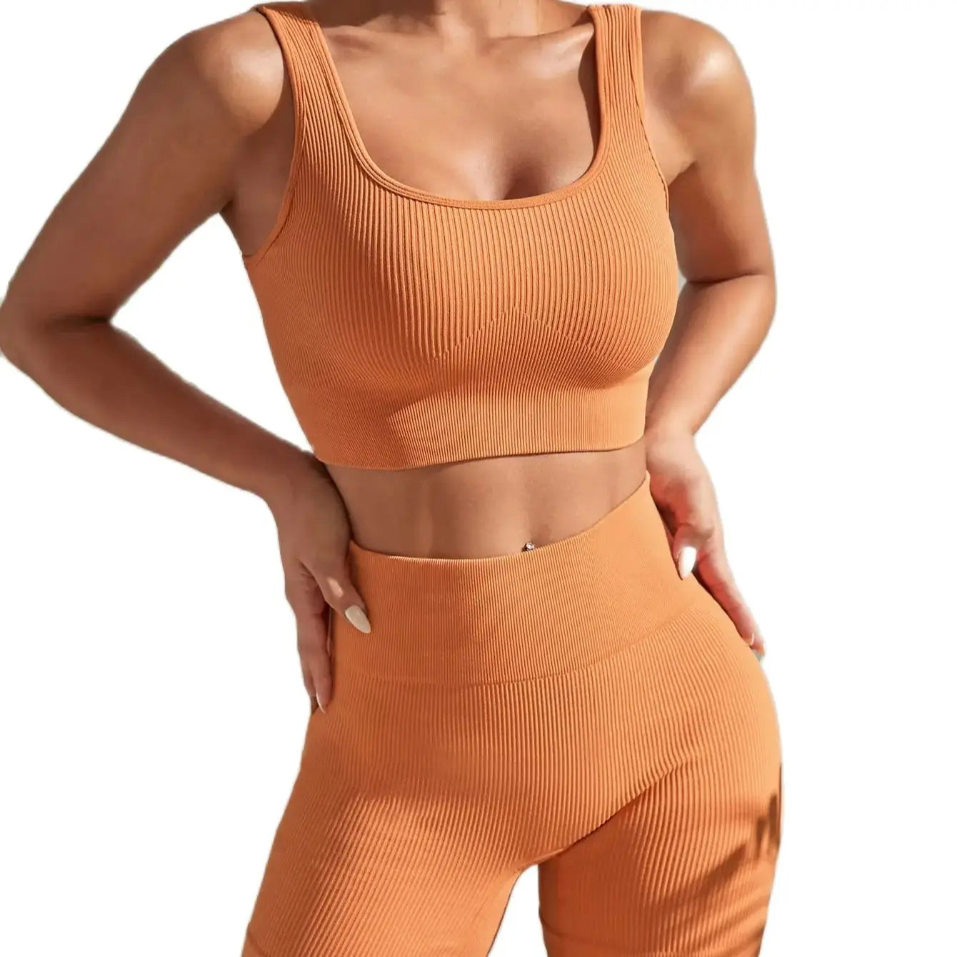 New Arrival Seamless High-Waist Yoga Fitness Set for Women