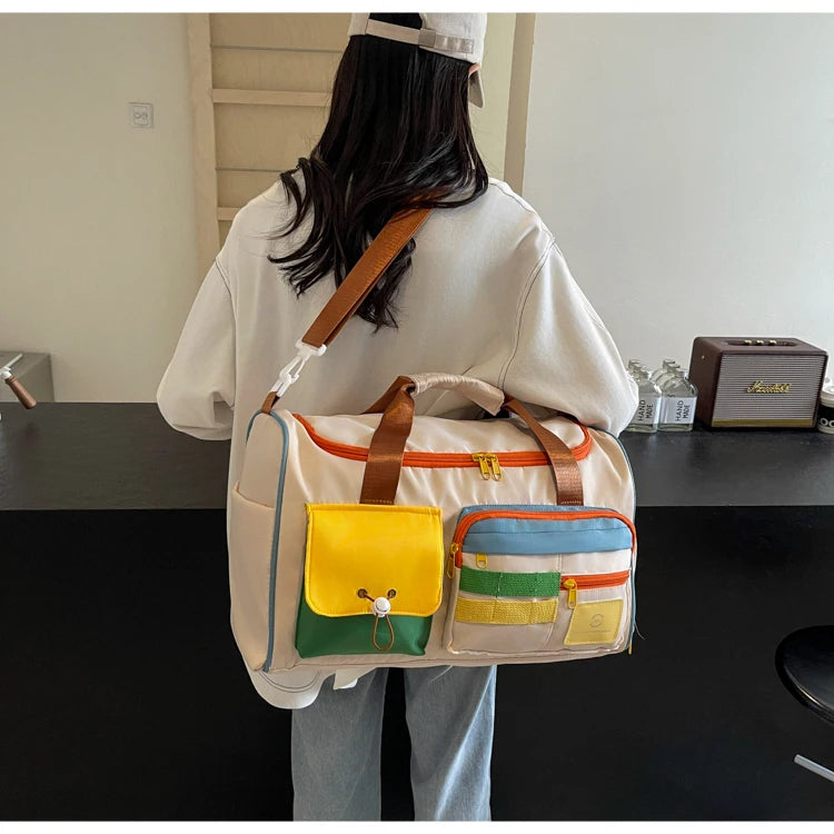 Travel Bag, Duffel Bag Cosmetics Bag, Professional Fitness Bag for Women