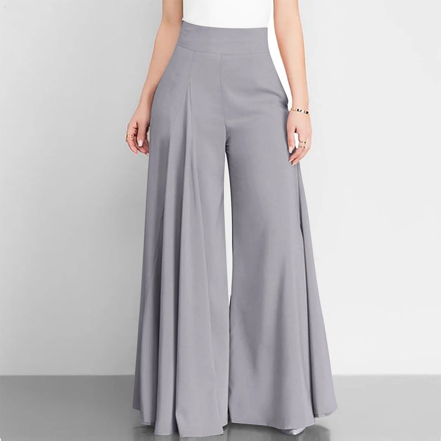 Fashion High Waist Wide Leg Pants For Women Elegant Casual Office