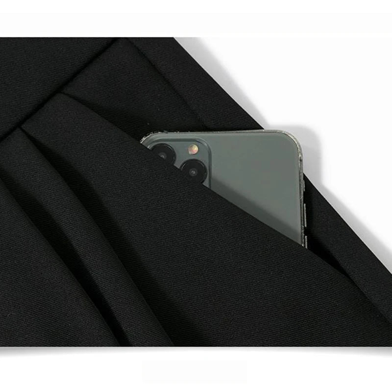 Spring Women Lace Up Straight Leg Suit Pants