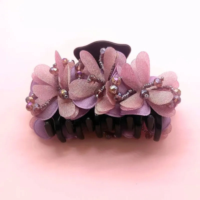 Women Hair Flowers  Claw Clips