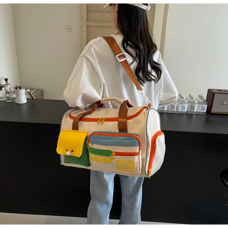 Travel Bag, Duffel Bag Cosmetics Bag, Professional Fitness Bag for Women