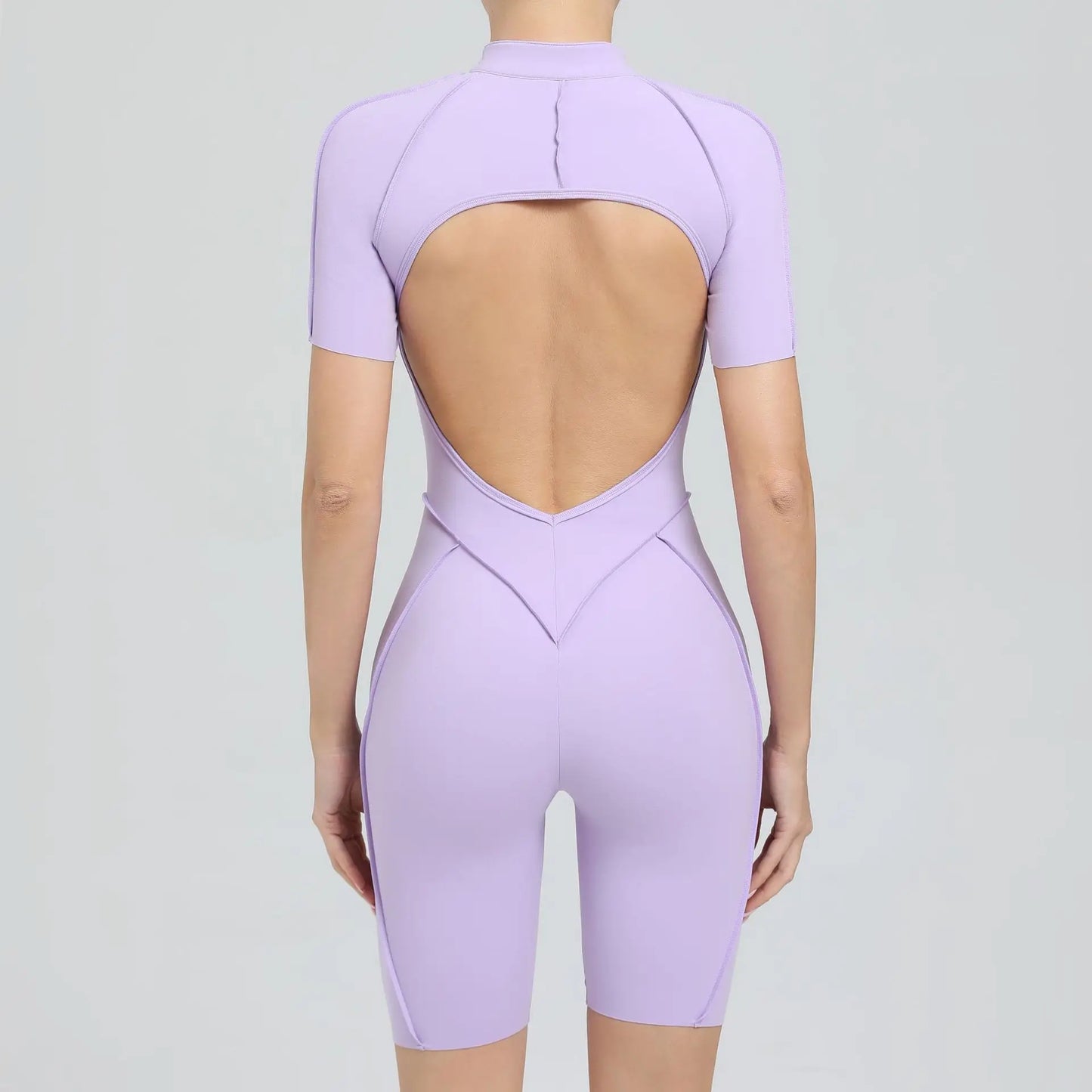 New Seamless Yoga Jumpsuits Sports Fitness Hip-lifting Backless Skinny Zipper