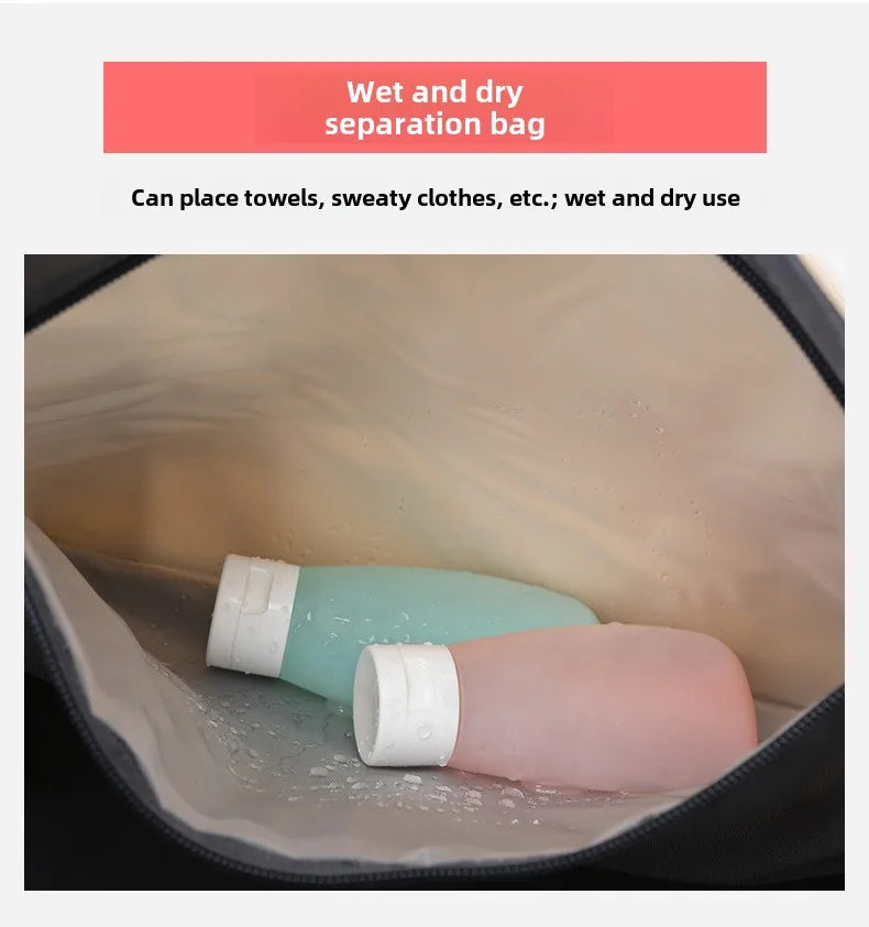 Expandable Travel Duffle Bag for Women, Sports Handbag, Fitness Bag, Large Capacity, One Shoulder Weekend Overnight Bag