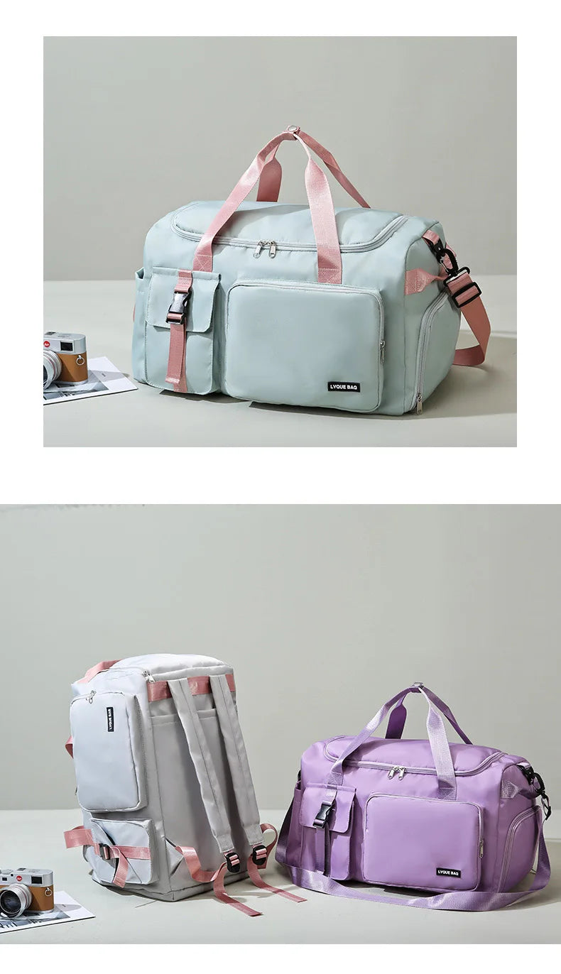 Sports Gym Bag Travel Dry Wet Handbag for Women