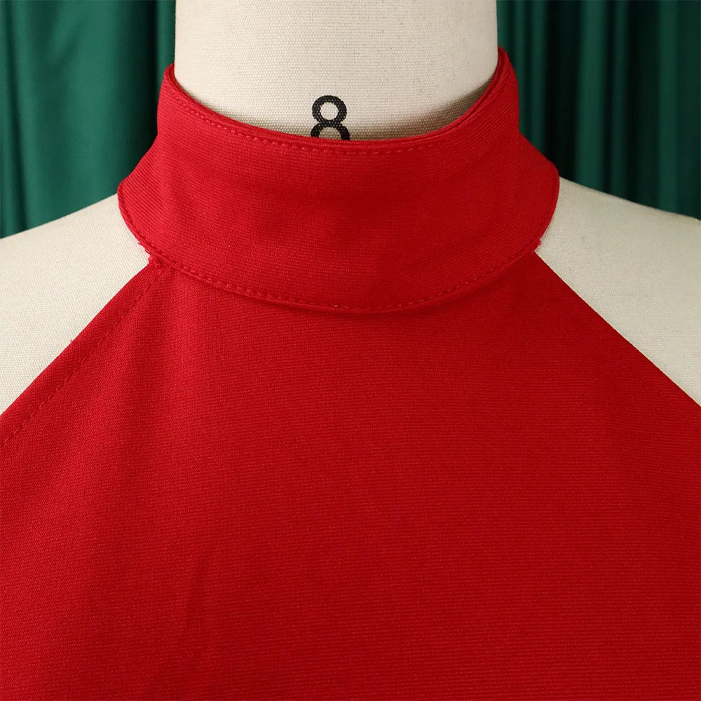 Elegant Tow Piece Set Women Outfit Backless Top