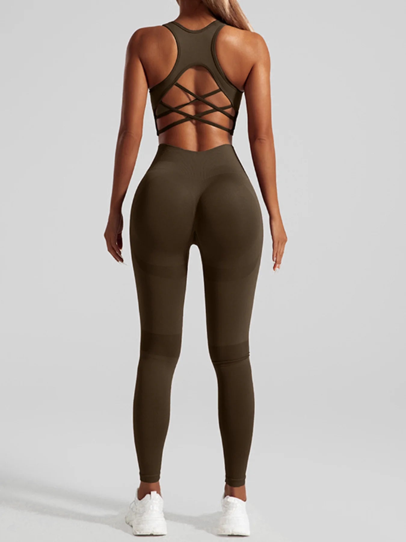 Women's Seamless Workout Set High Waisted Yoga Pants & Sports Bra