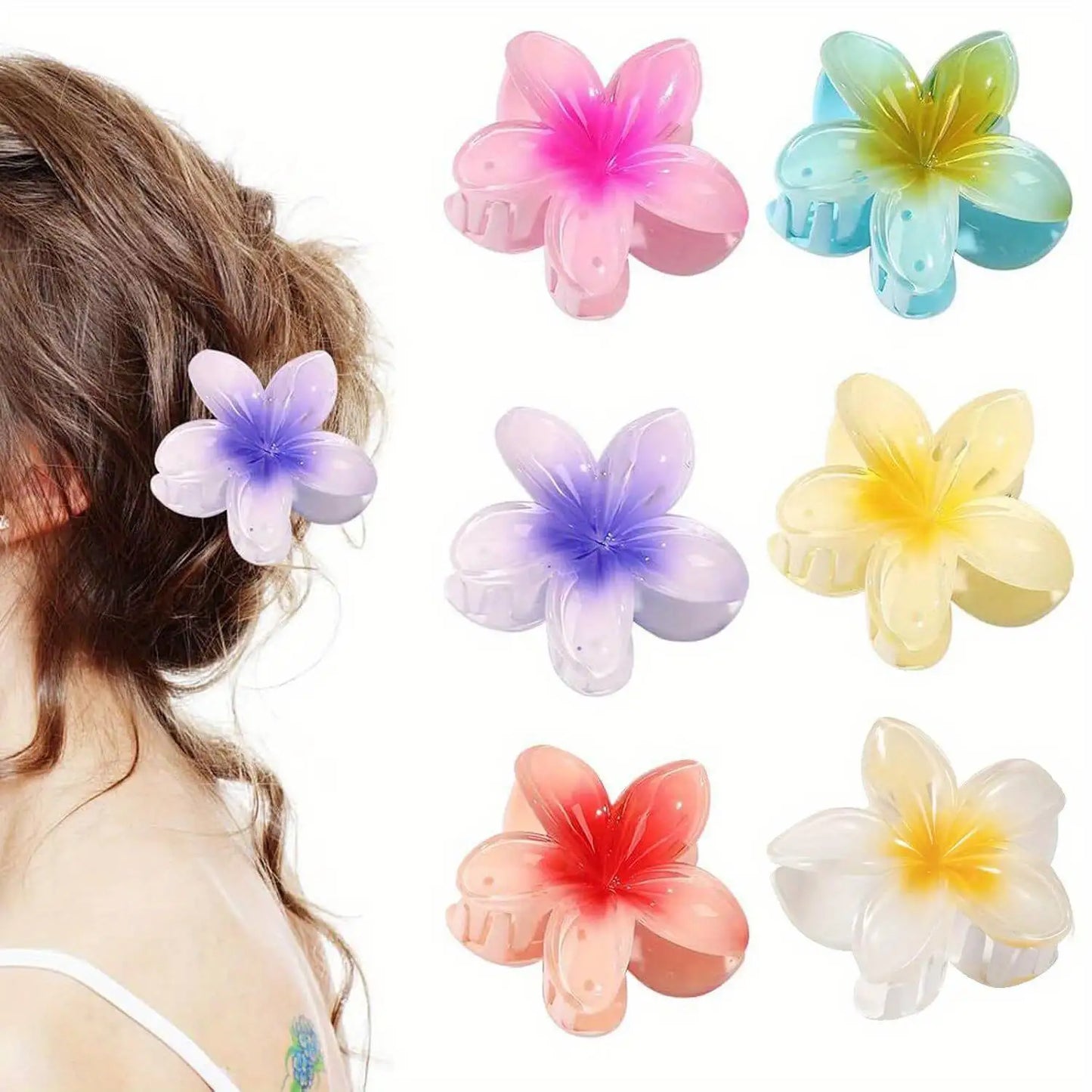 6-Pack Elegant Acrylic Plumeria Wer Claws (8.5 cm)