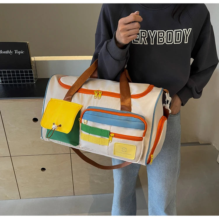 Travel Bag, Duffel Bag Cosmetics Bag, Professional Fitness Bag for Women