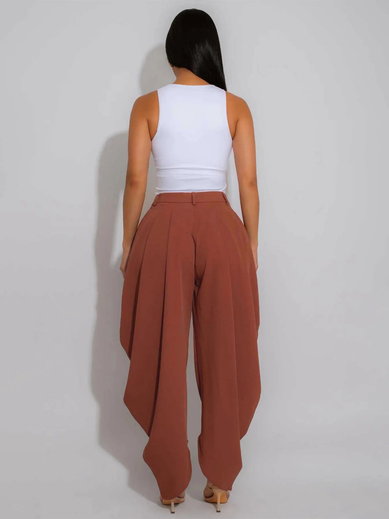 Loose Flower Bud Pants Women High Waist Long Pants