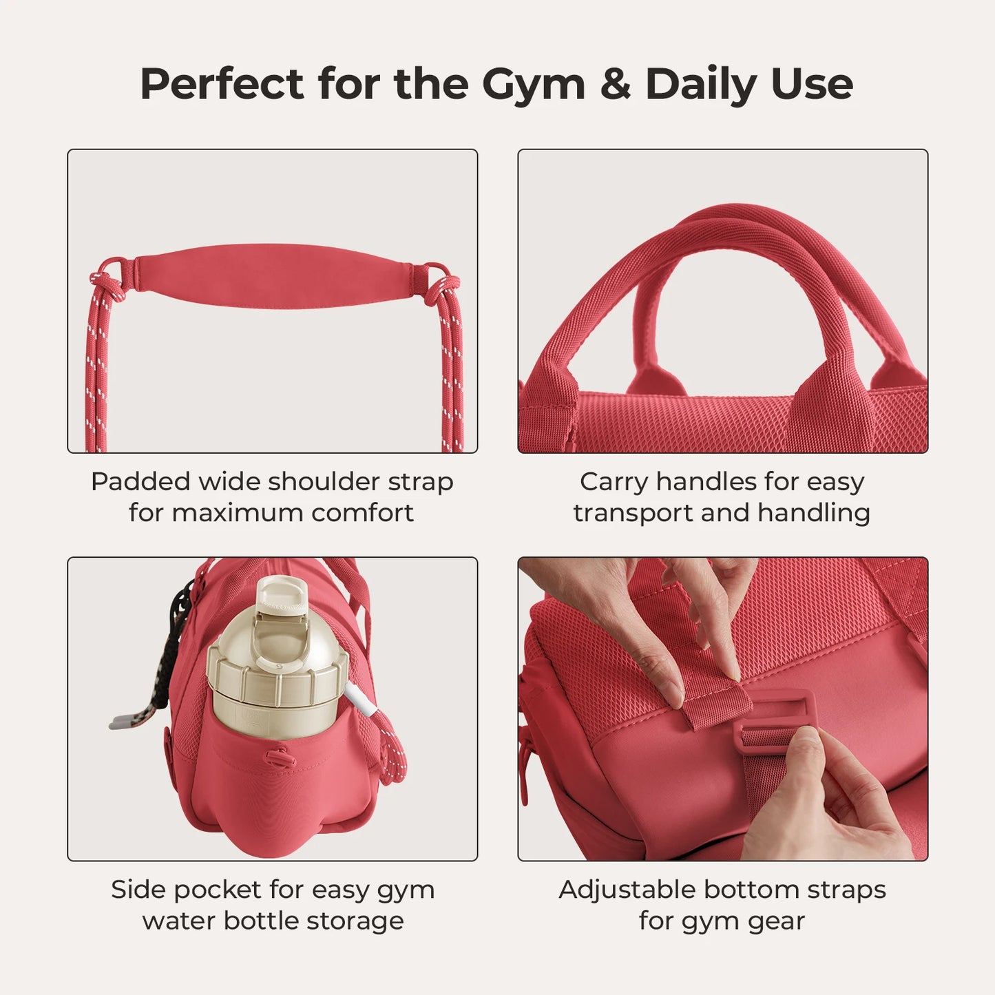 Boston Bag for Women Mini Duffel Shoulder Crossbody Bag Waterproof
